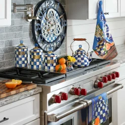 Royal Check Farmhouse Wall Clock - Small|MacKenzie-Childs Best