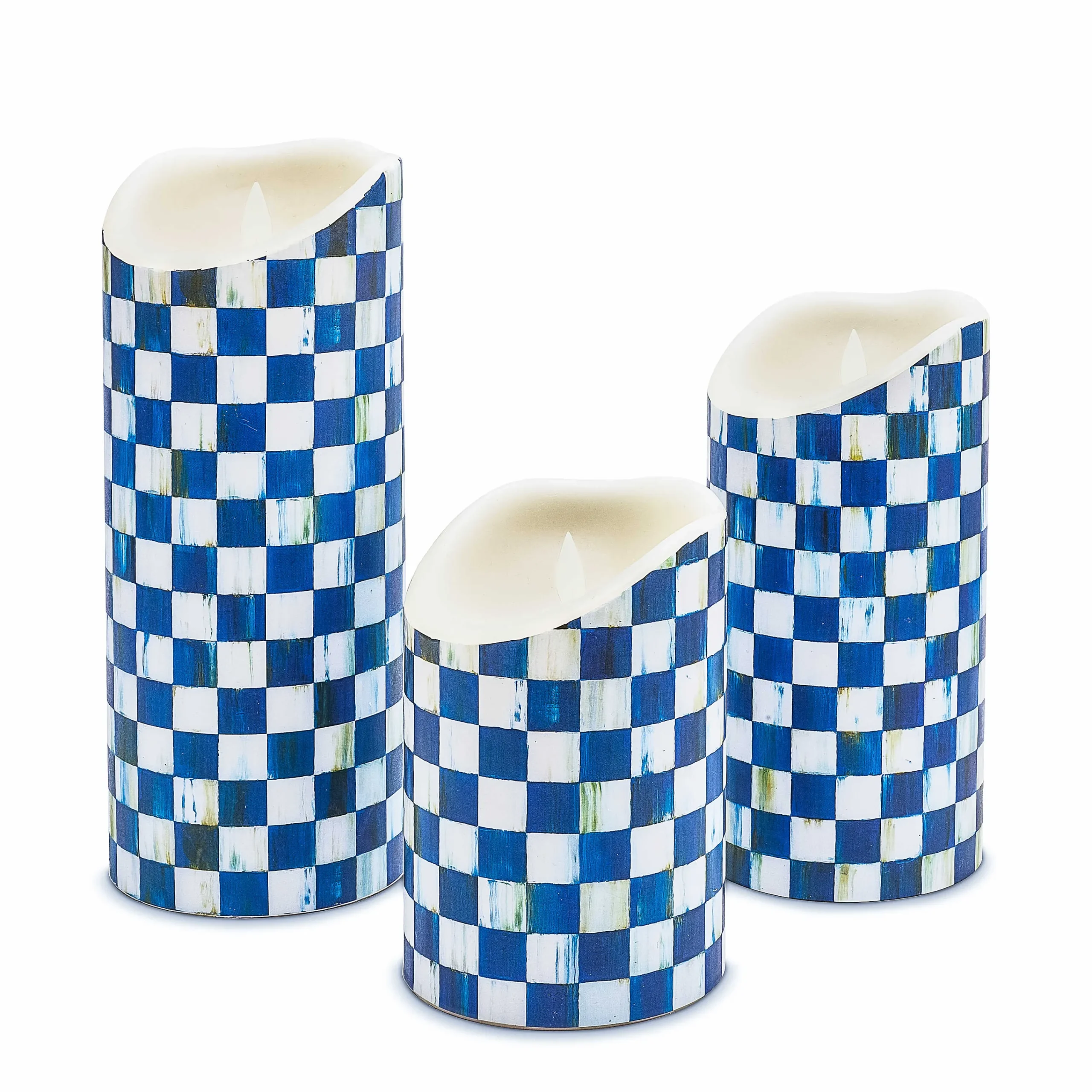 Royal Check Flicker 6" Pillar Candle|MacKenzie-Childs Sale