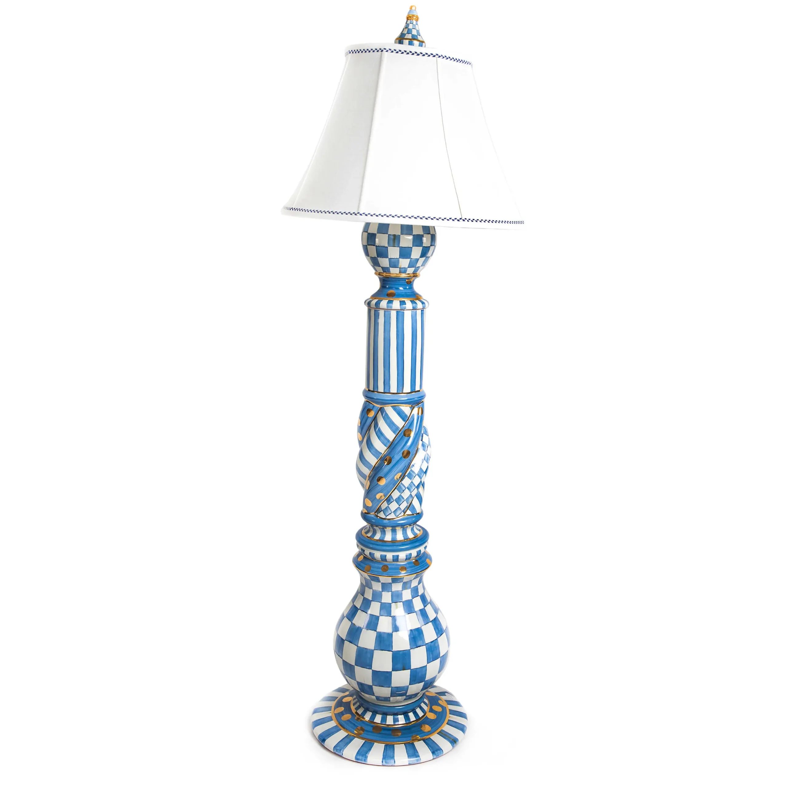 Royal Check Floor Lamp|MacKenzie-Childs Discount