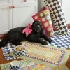 Royal Check Floor Mat - 2' X 3'|MacKenzie-Childs Discount