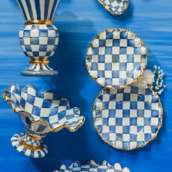 Royal Check Fluted Dinner Plate|MacKenzie-Childs Hot