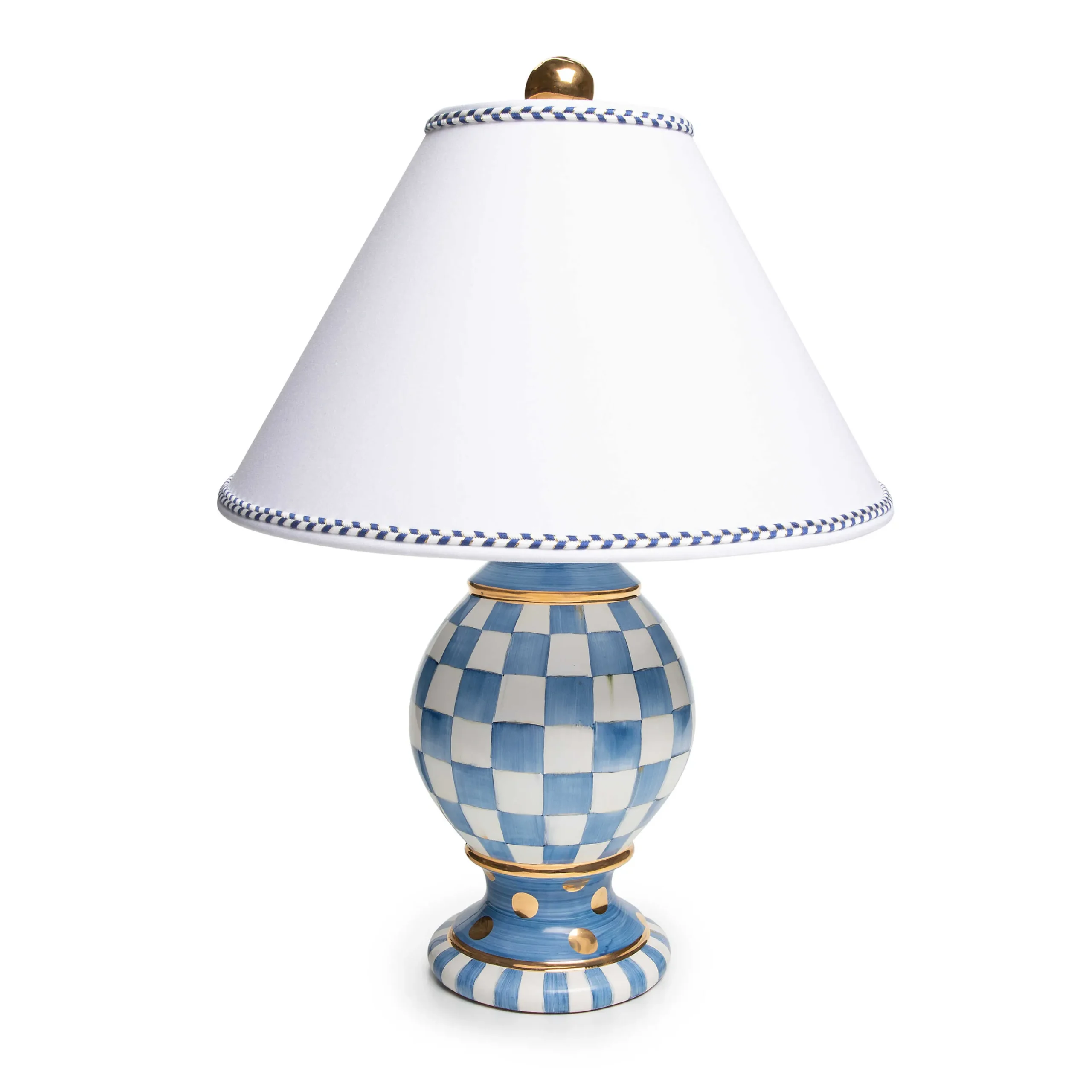 Royal Check Globe Lamp|MacKenzie-Childs