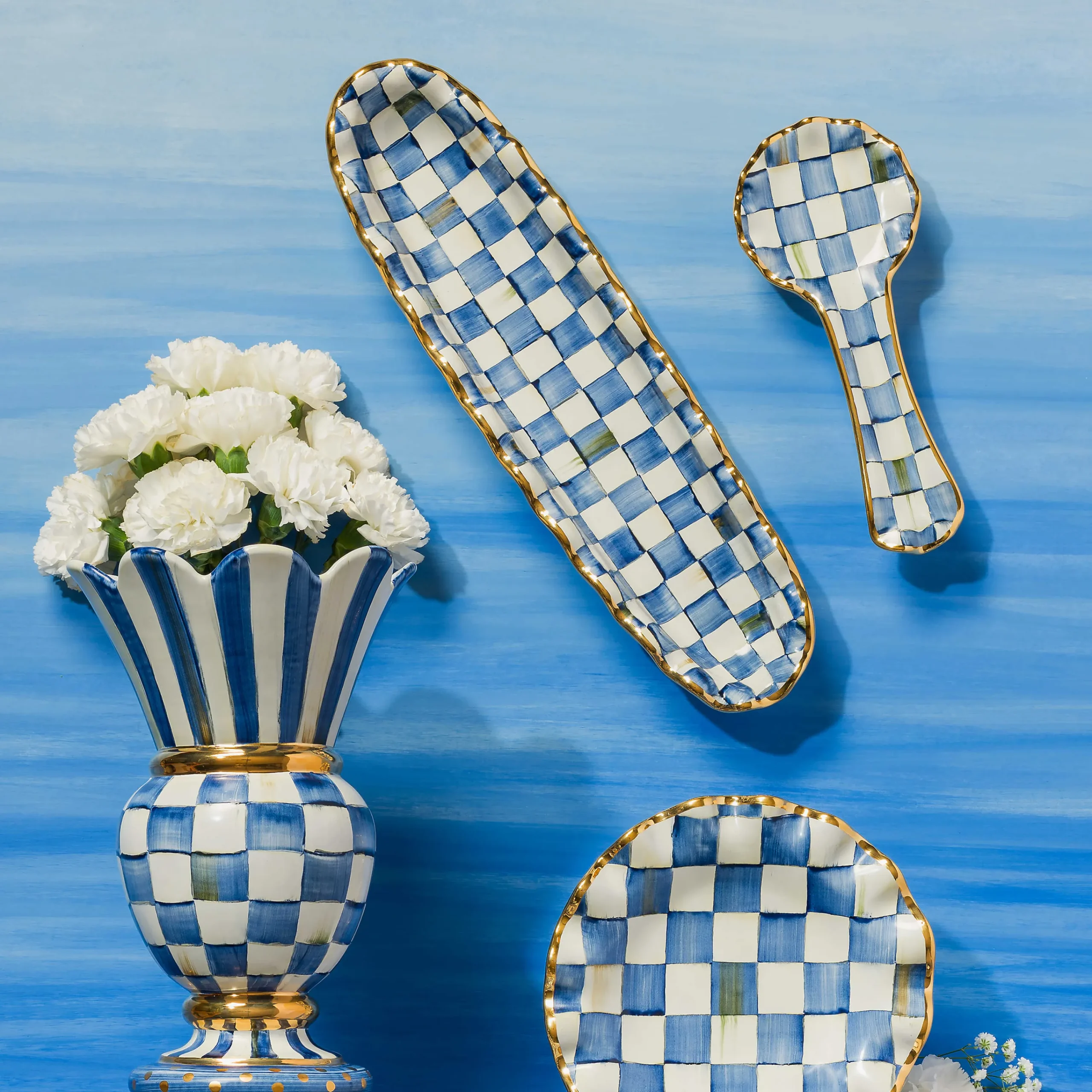 Royal Check Great Vase|MacKenzie-Childs