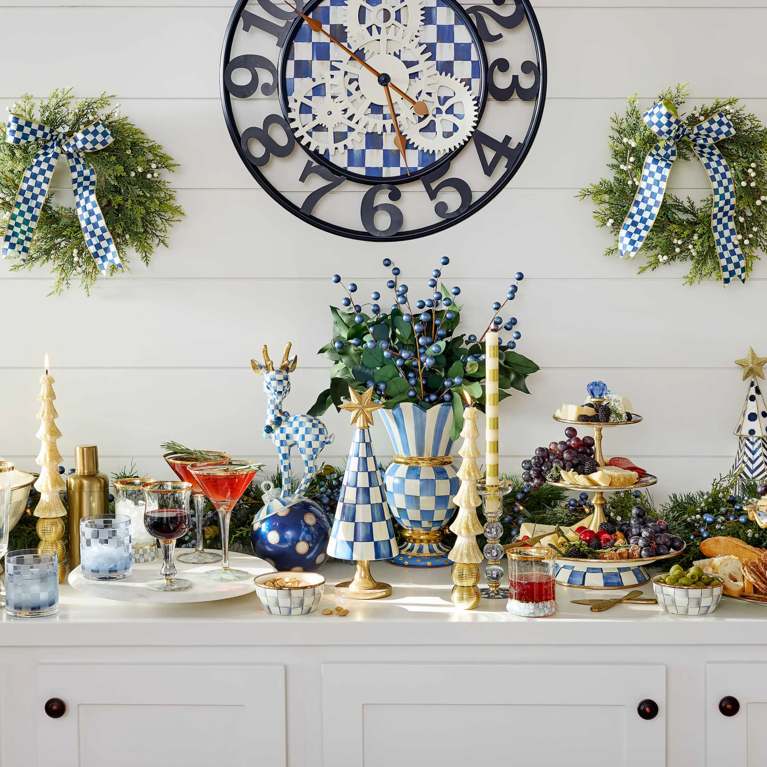 Royal Check Great Vase|MacKenzie-Childs