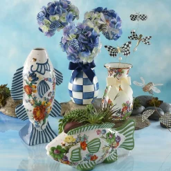 Royal Check Hydrangea - Blue|MacKenzie-Childs New