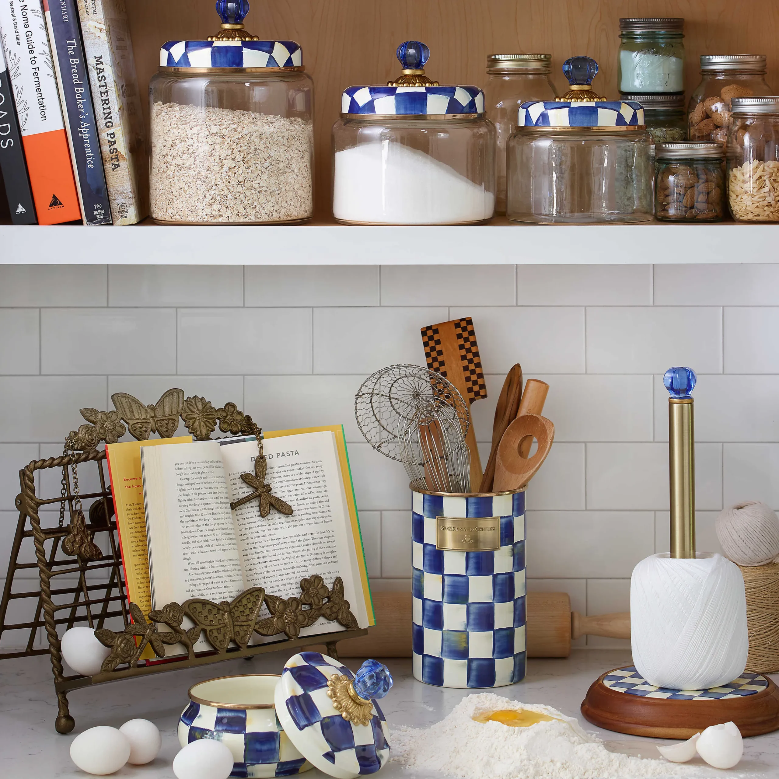 Royal Check Kitchen Canister - Small|MacKenzie-Childs