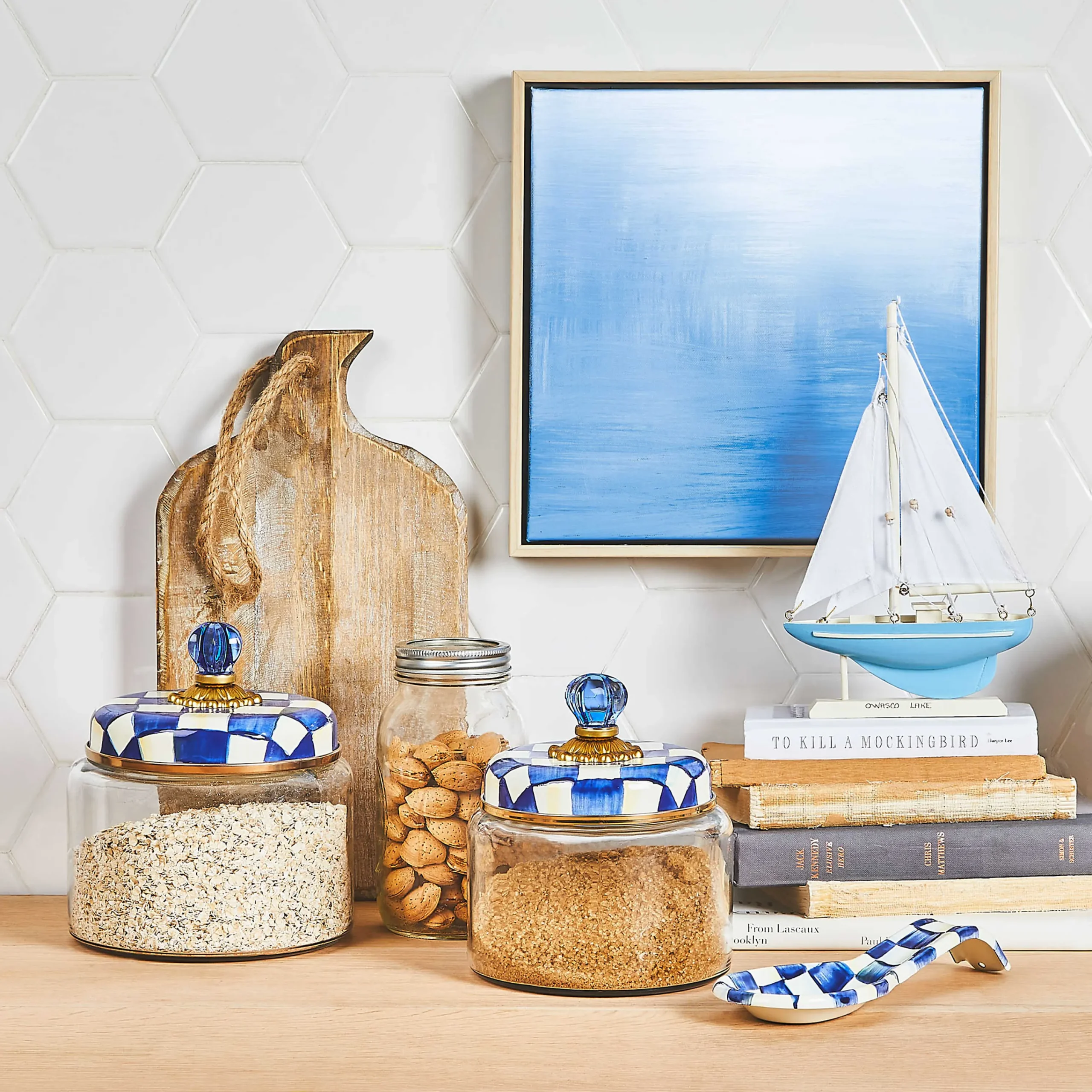 Royal Check Kitchen Canister - Small|MacKenzie-Childs