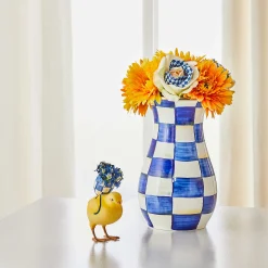 Royal Check Tall Vase & Bouquet Set|MacKenzie-Childs Outlet