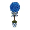 Royal Check Topiary Drop In - Small|MacKenzie-Childs Clearance