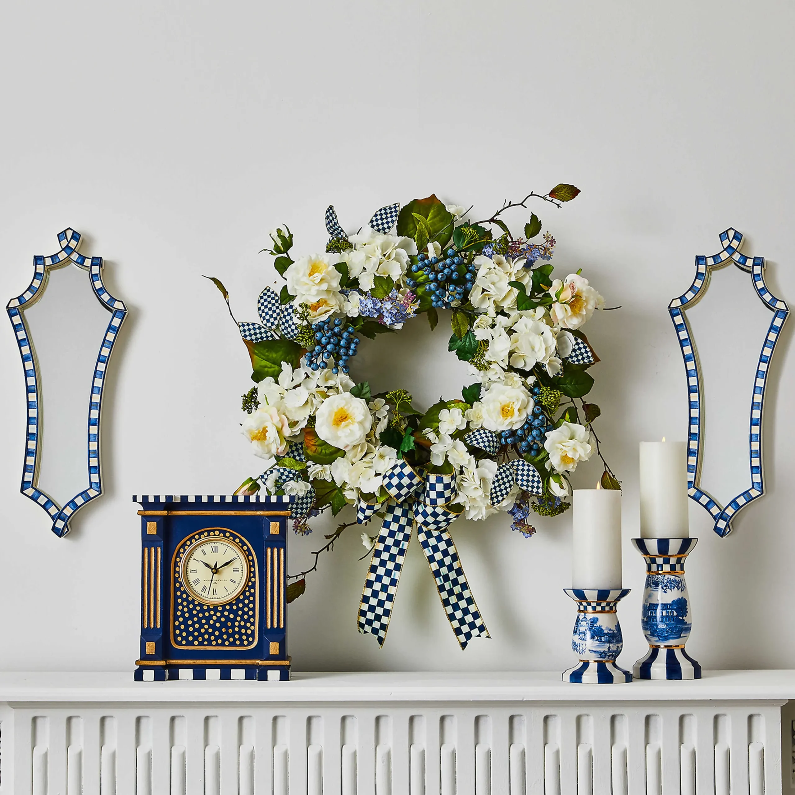 Royal Check Wall Mirror|MacKenzie-Childs Clearance