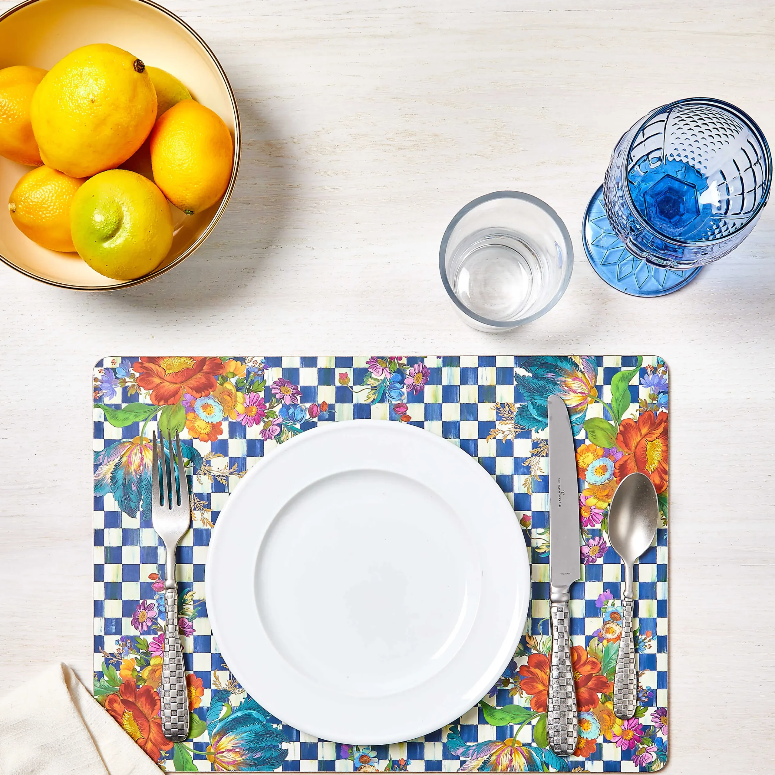 Royal Flower Market Cork Back Placemats - Set Of 4|MacKenzie-Childs Outlet