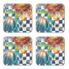 Royal Flower Market Cork Back Coasters - Set Of 4|MacKenzie-Childs Sale