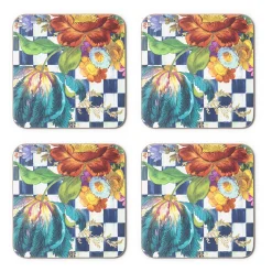 Royal Flower Market Cork Back Coasters - Set Of 4|MacKenzie-Childs Sale