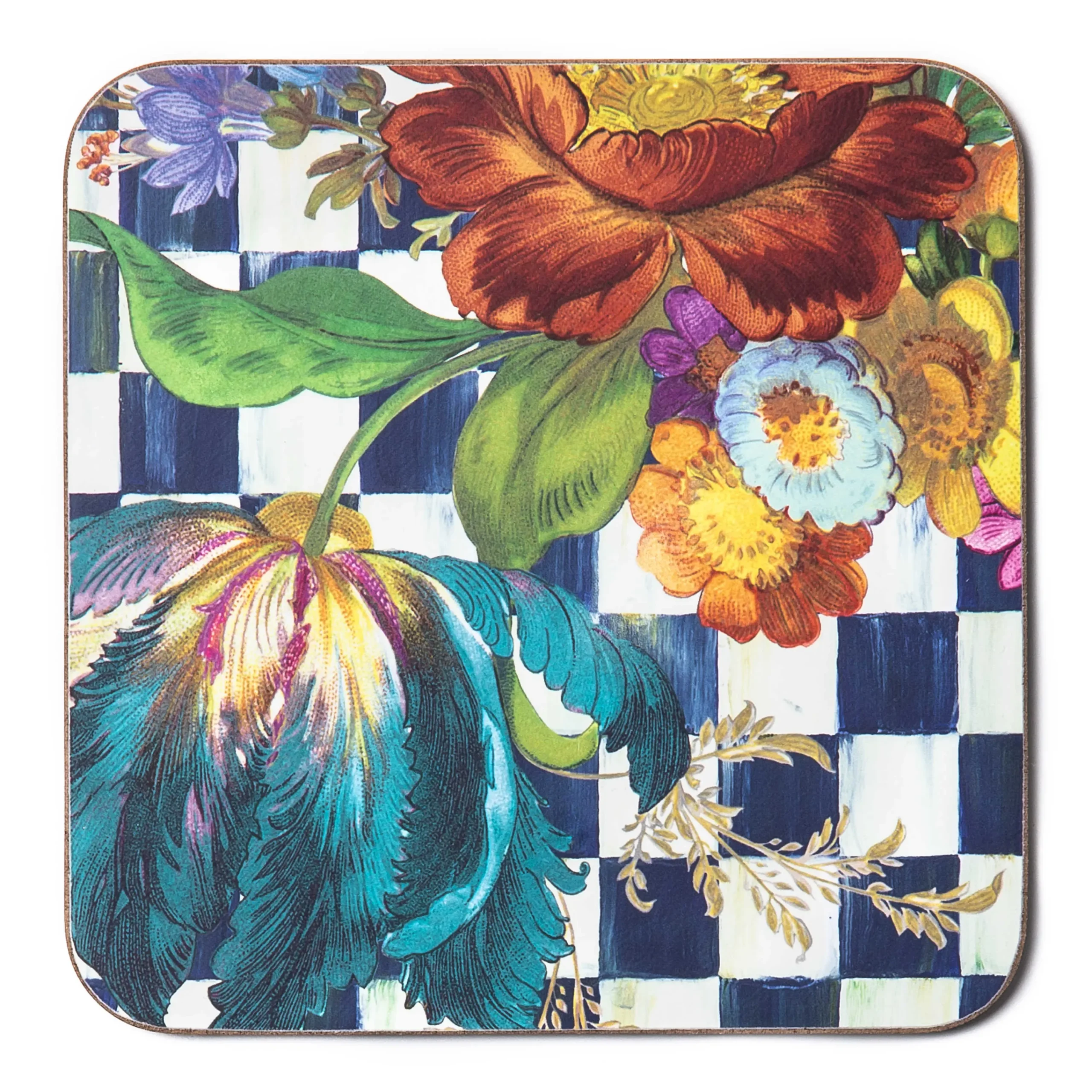 Royal Flower Market Cork Back Coasters - Set Of 4|MacKenzie-Childs Sale
