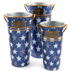 Royal Star Flower Buckets - Set Of 3|MacKenzie-Childs Outlet