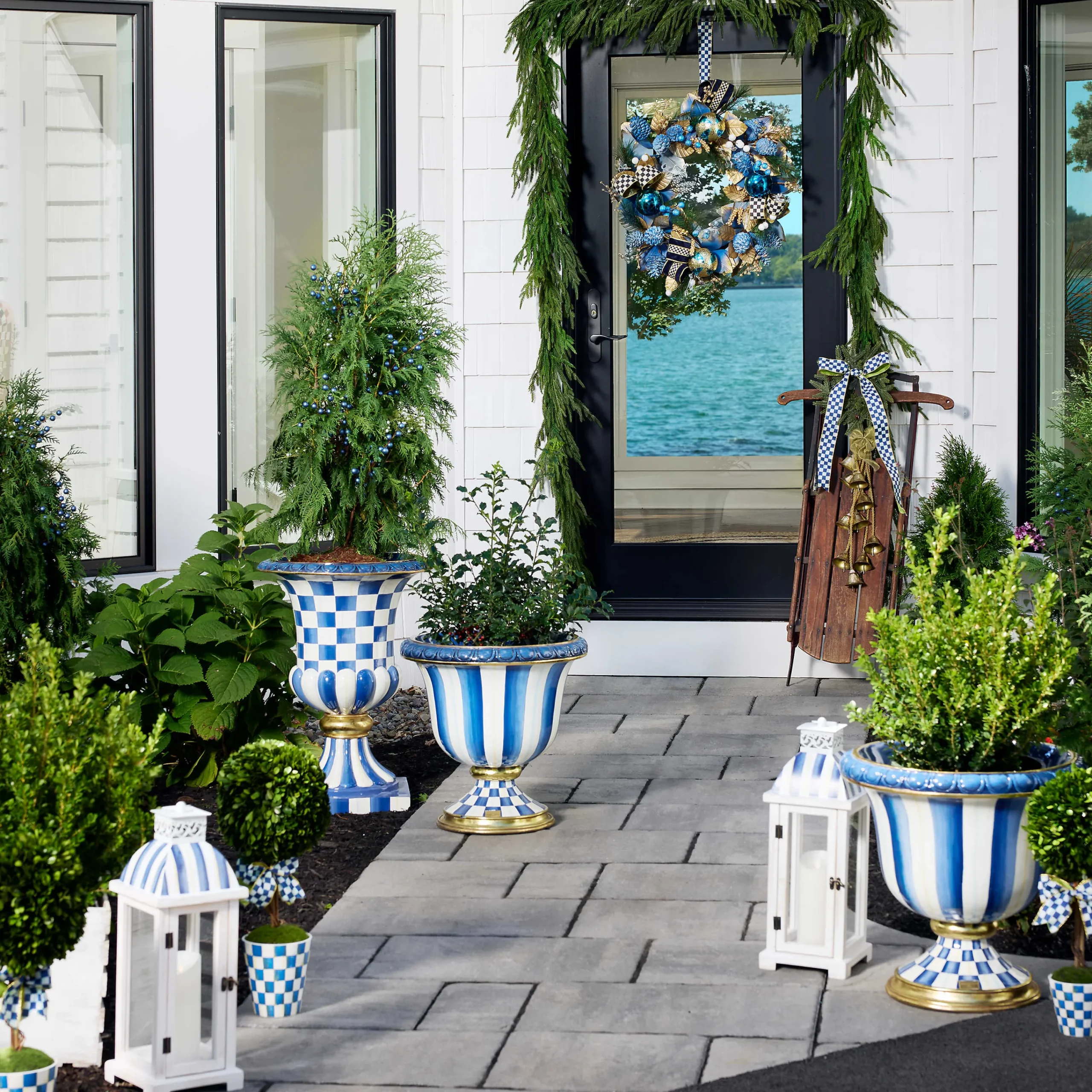 Royal Stripe Urn|MacKenzie-Childs Sale