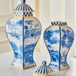 Royal Toile Ginger Jar - Large|MacKenzie-Childs Online