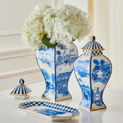 Royal Toile Ginger Jar - Large|MacKenzie-Childs Online