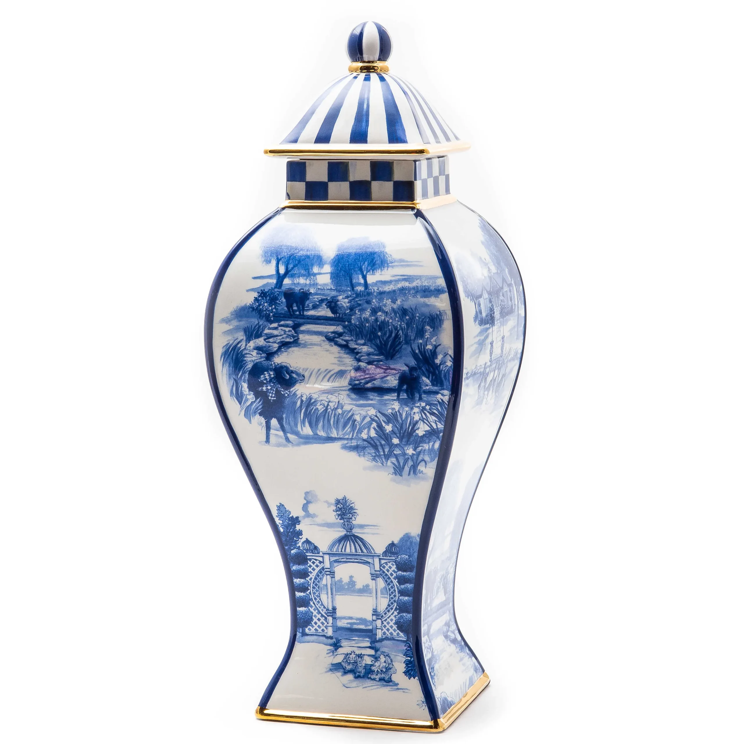 Royal Toile Ginger Jar - Large|MacKenzie-Childs Online
