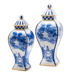 Royal Toile Ginger Jar - Large|MacKenzie-Childs Online