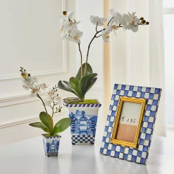 Royal Toile Potted Orchid - Small|MacKenzie-Childs Sale