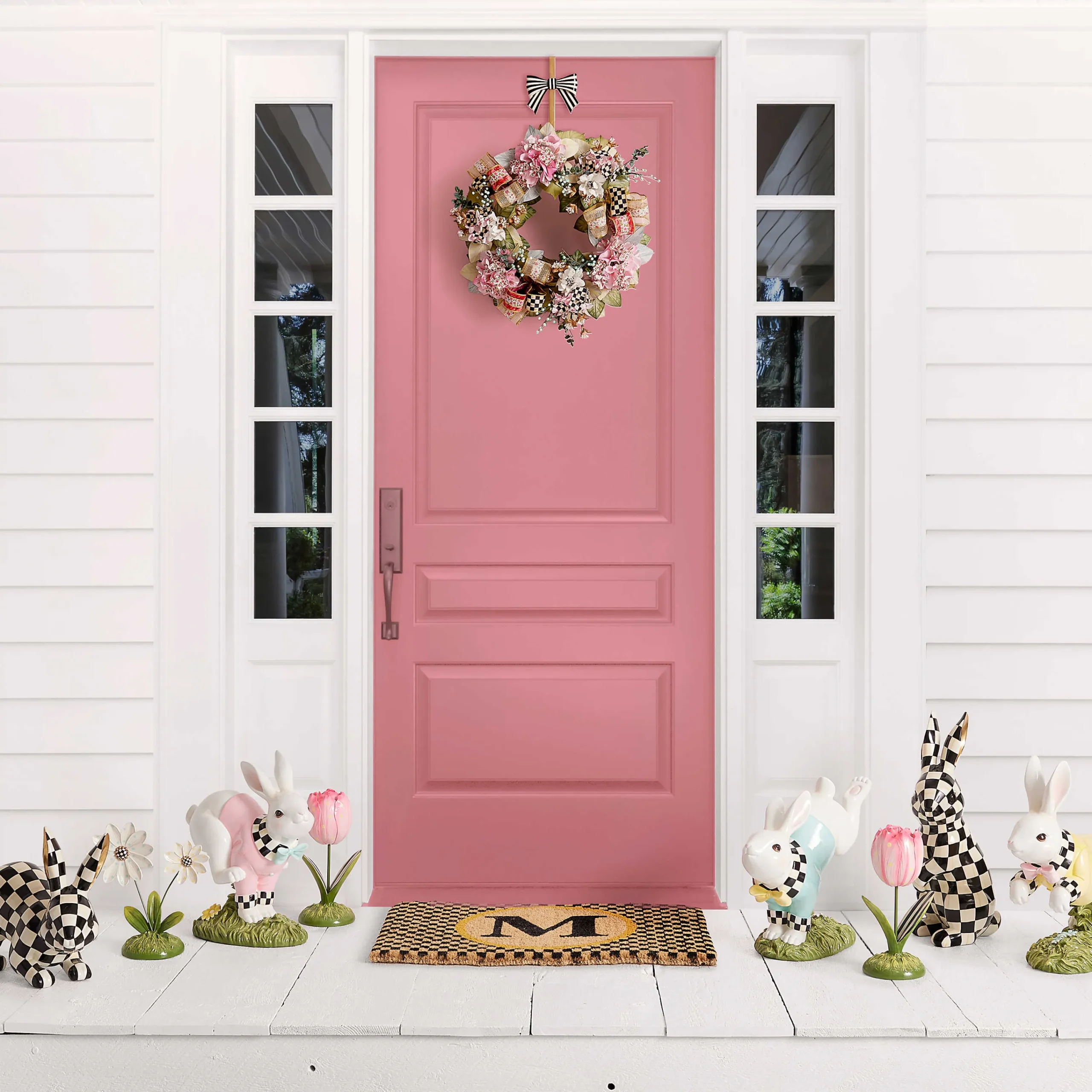 Single Letter Monogrammed Entrance Mat - M|MacKenzie-Childs Discount