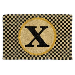 Single Letter Monogrammed Entrance Mat - X|MacKenzie-Childs Hot