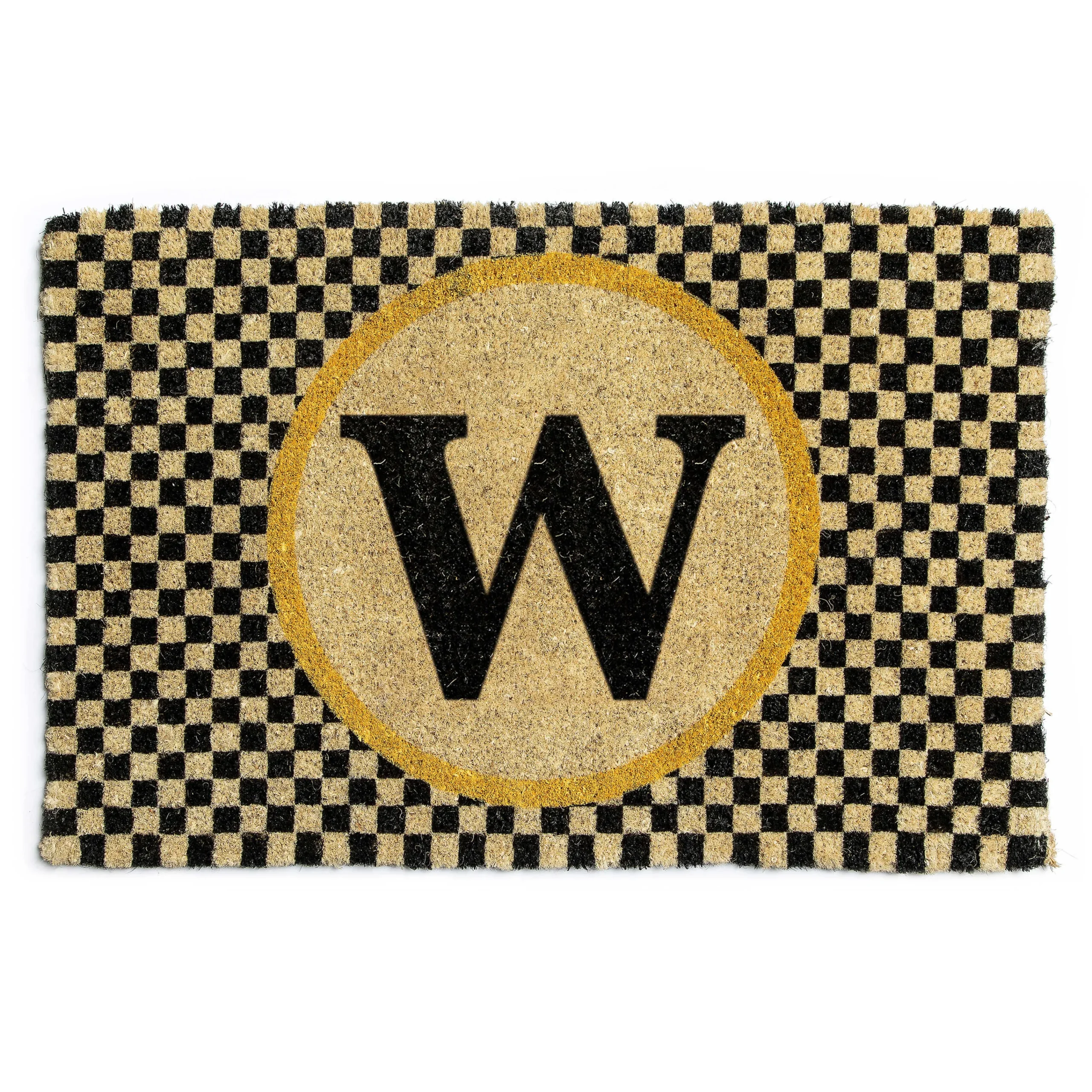 Single Letter Monogrammed Entrance Mat - W|MacKenzie-Childs Hot