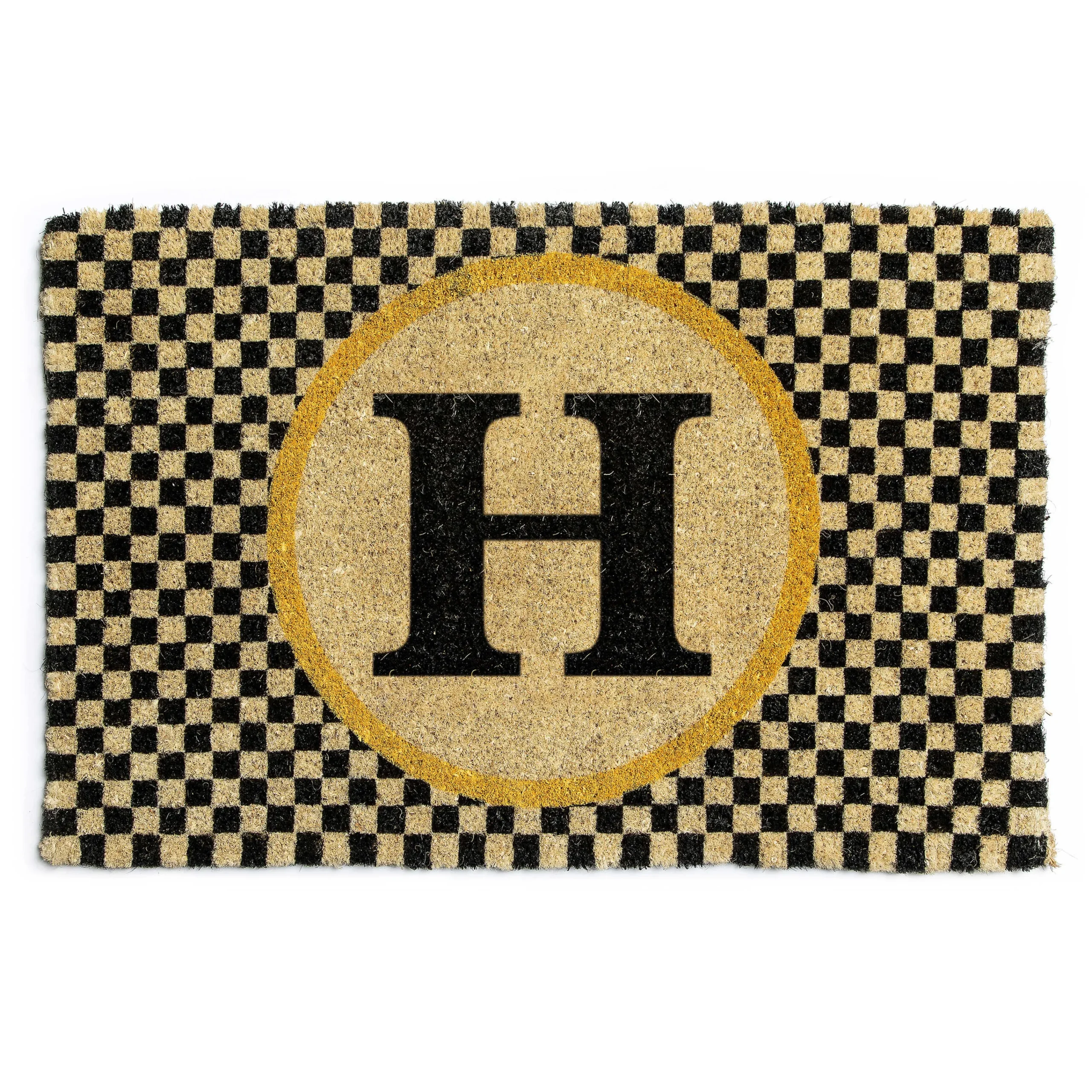 Single Letter Monogrammed Entrance Mat - H|MacKenzie-Childs Online