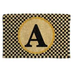 Single Letter Monogrammed Entrance Mat - A|MacKenzie-Childs New