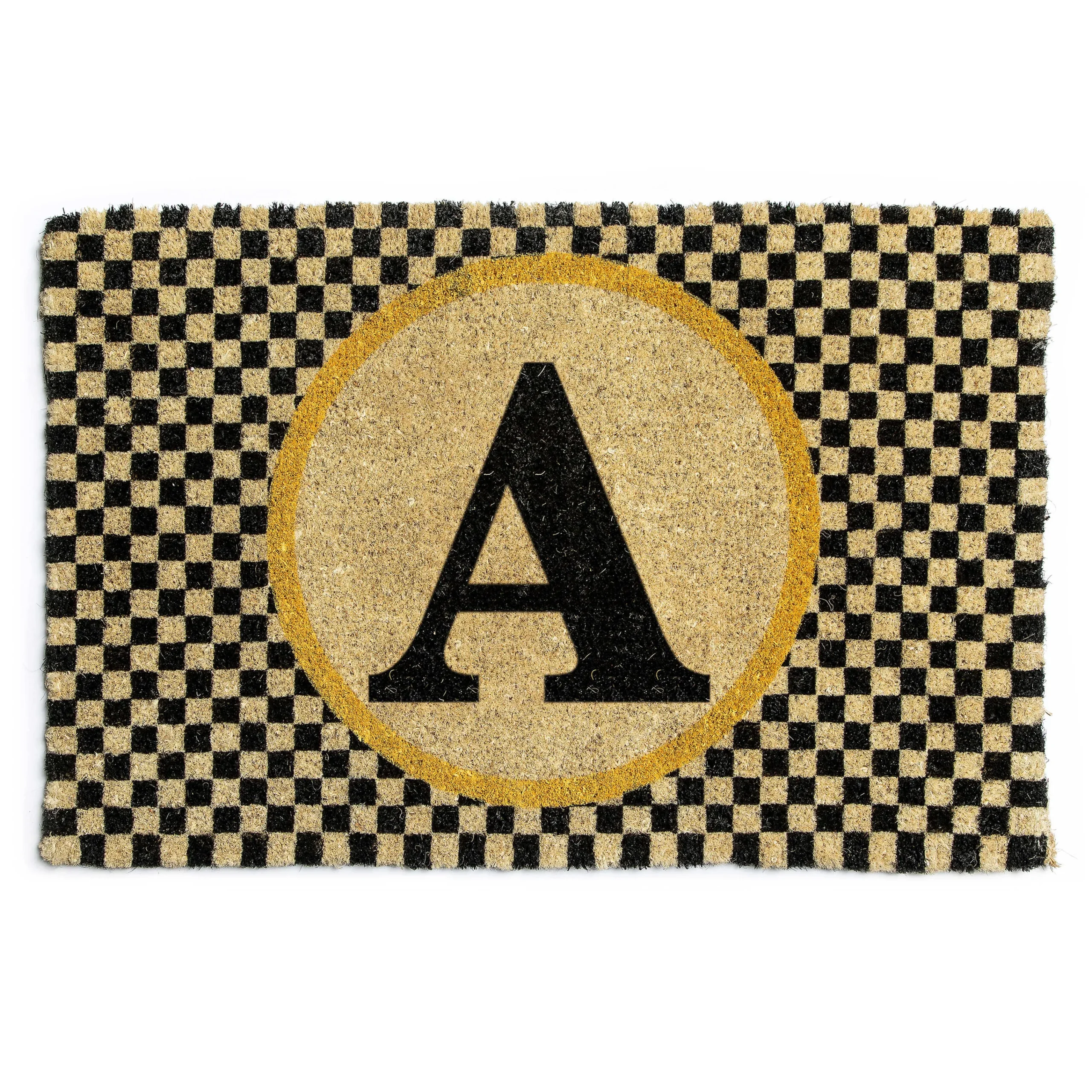 Single Letter Monogrammed Entrance Mat - A|MacKenzie-Childs New