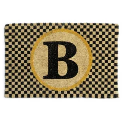 Single Letter Monogrammed Entrance Mat - B|MacKenzie-Childs