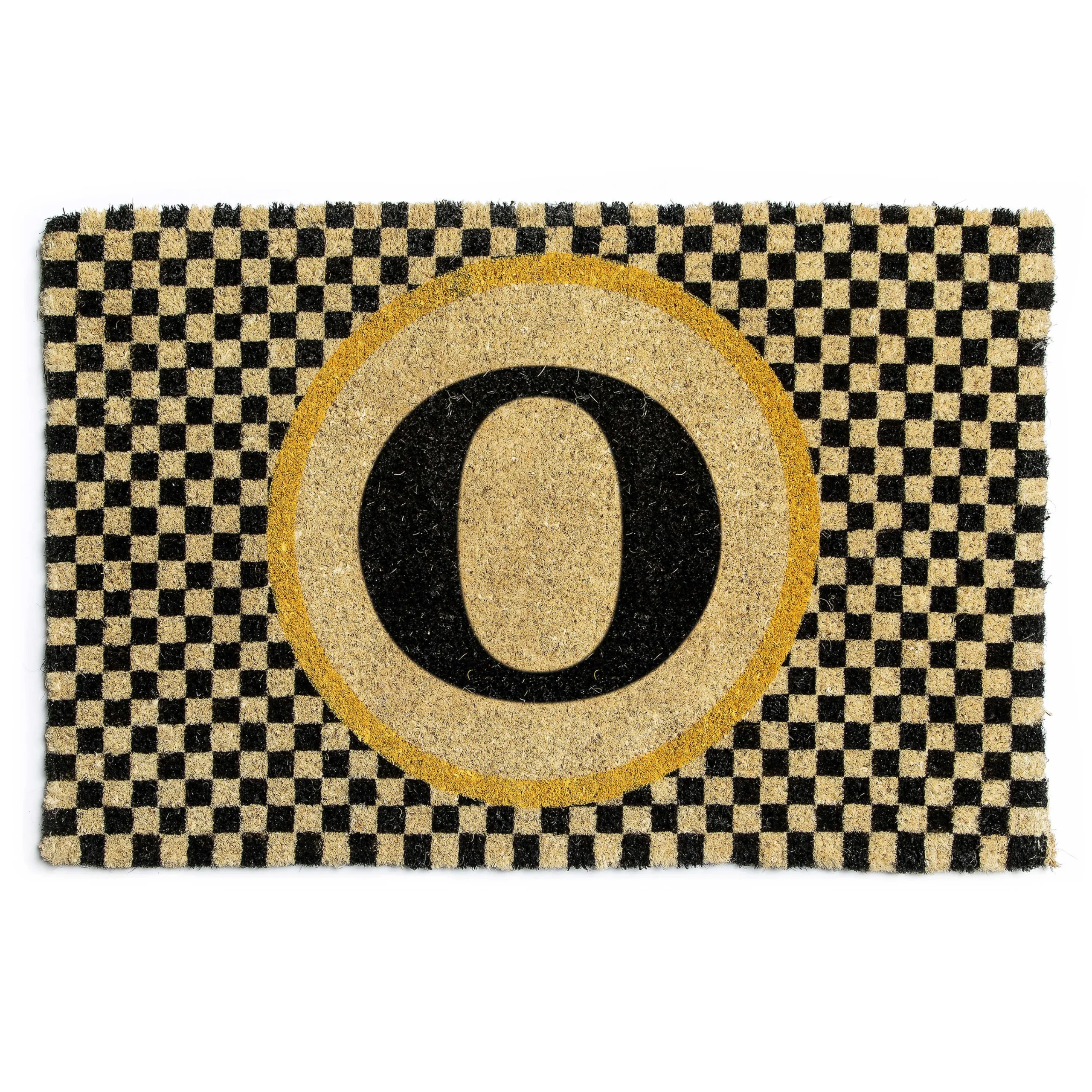 Single Letter Monogrammed Entrance Mat - O|MacKenzie-Childs Online