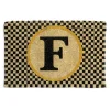 Single Letter Monogrammed Entrance Mat - F|MacKenzie-Childs New