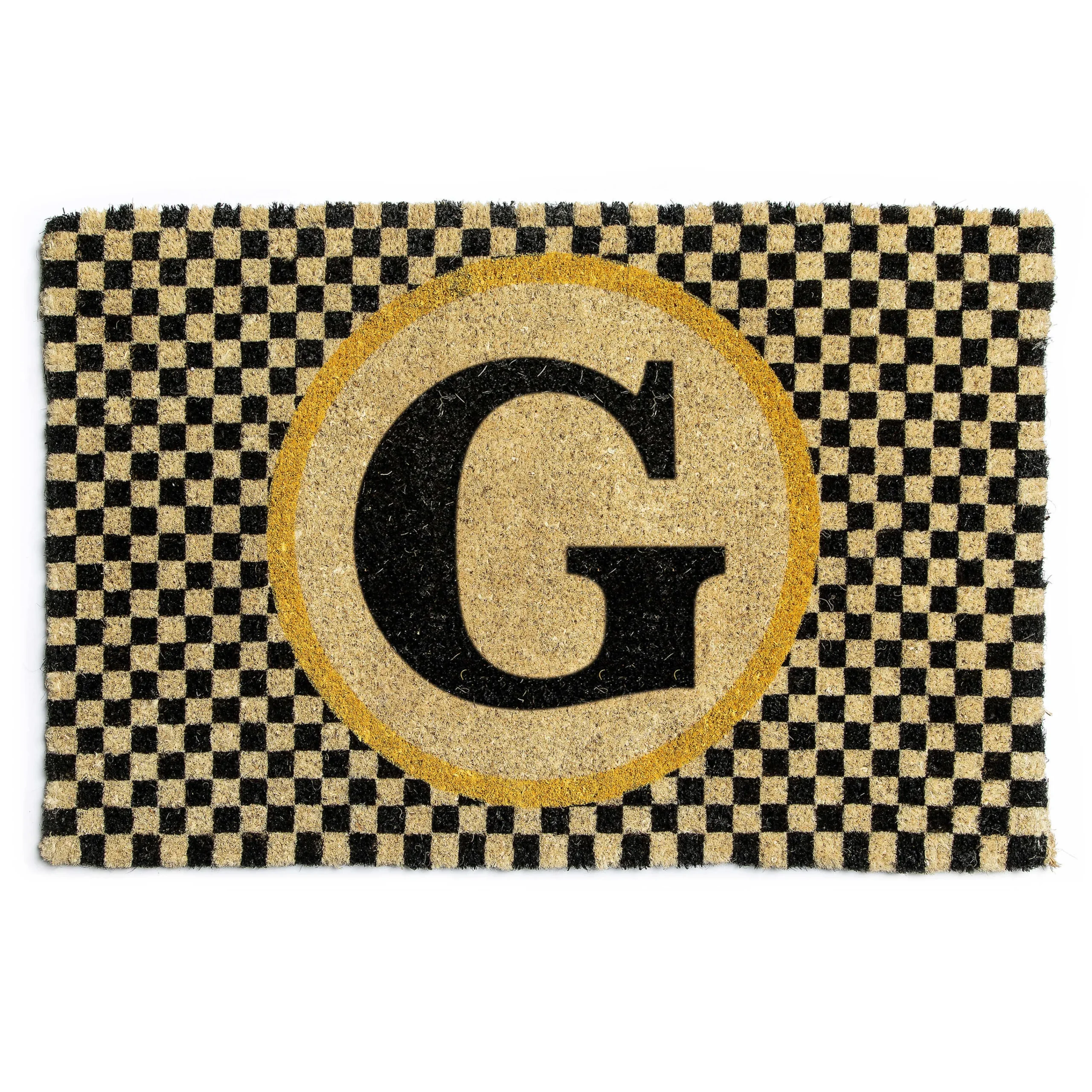 Single Letter Monogrammed Entrance Mat - G|MacKenzie-Childs Online