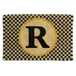 Single Letter Monogrammed Entrance Mat - R|MacKenzie-Childs Clearance