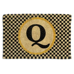 Single Letter Monogrammed Entrance Mat - Q|MacKenzie-Childs Hot