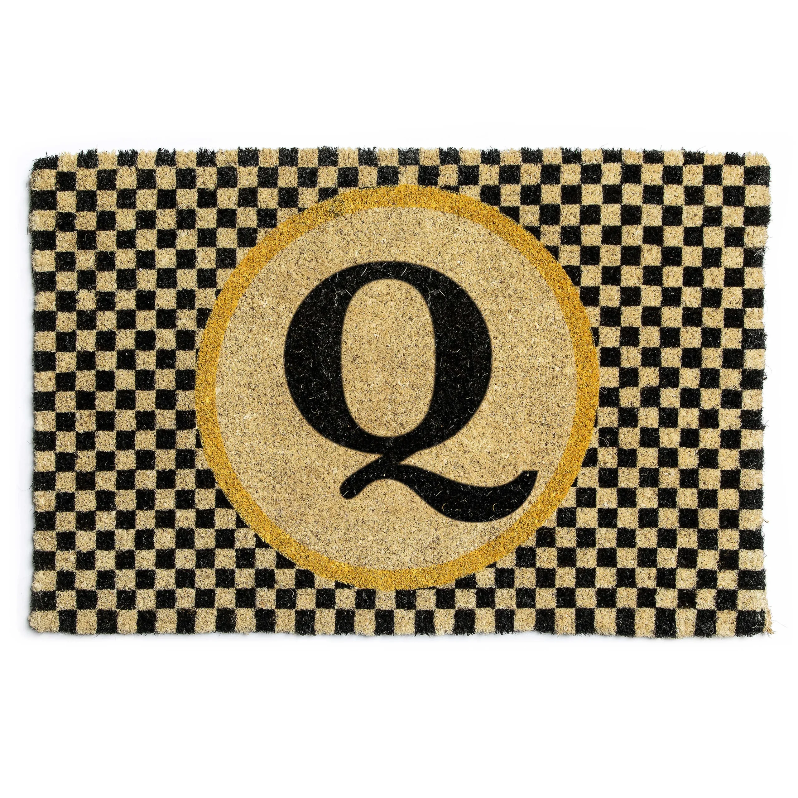 Single Letter Monogrammed Entrance Mat - Q|MacKenzie-Childs Hot