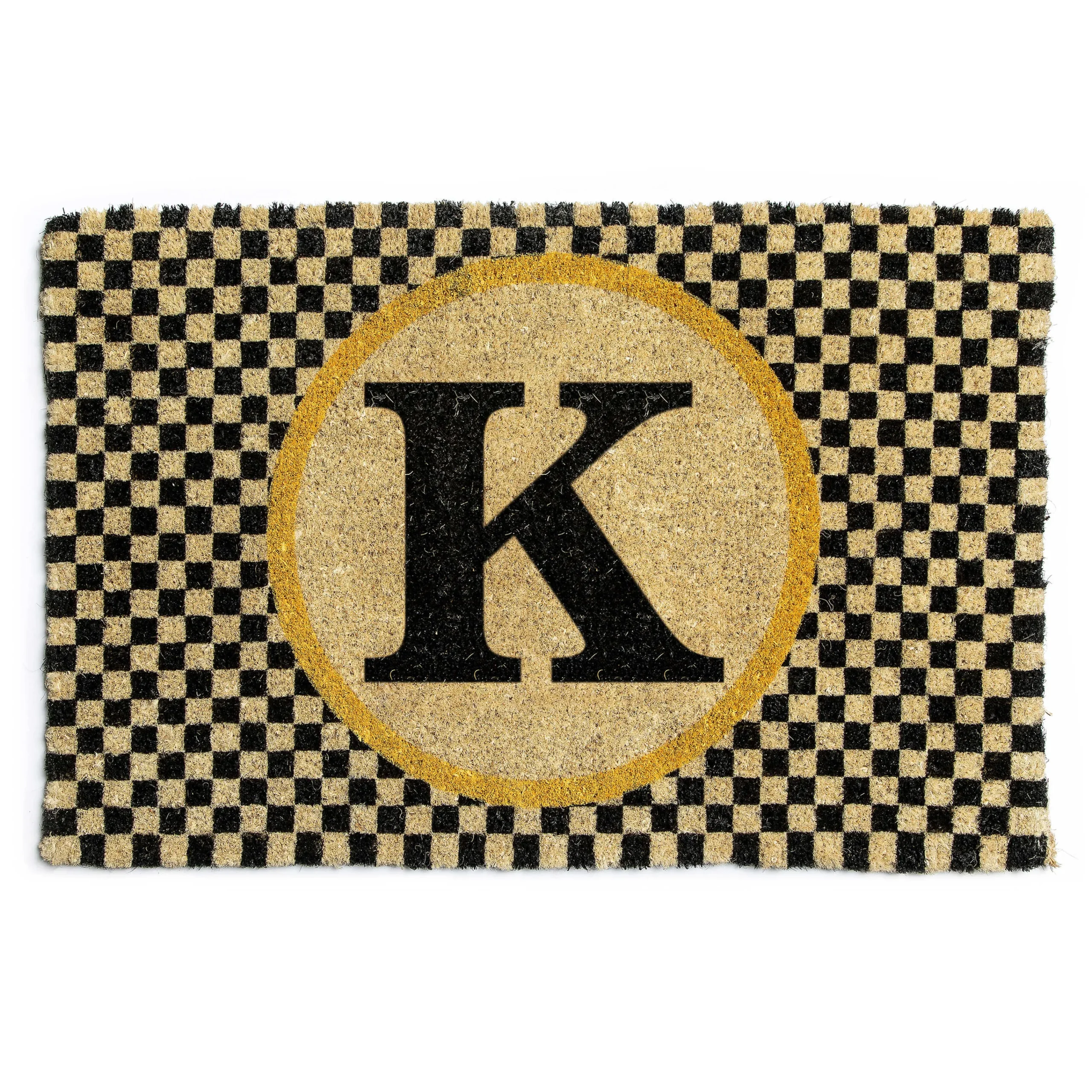 Single Letter Monogrammed Entrance Mat - K|MacKenzie-Childs Hot