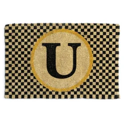 Single Letter Monogrammed Entrance Mat - U|MacKenzie-Childs Online