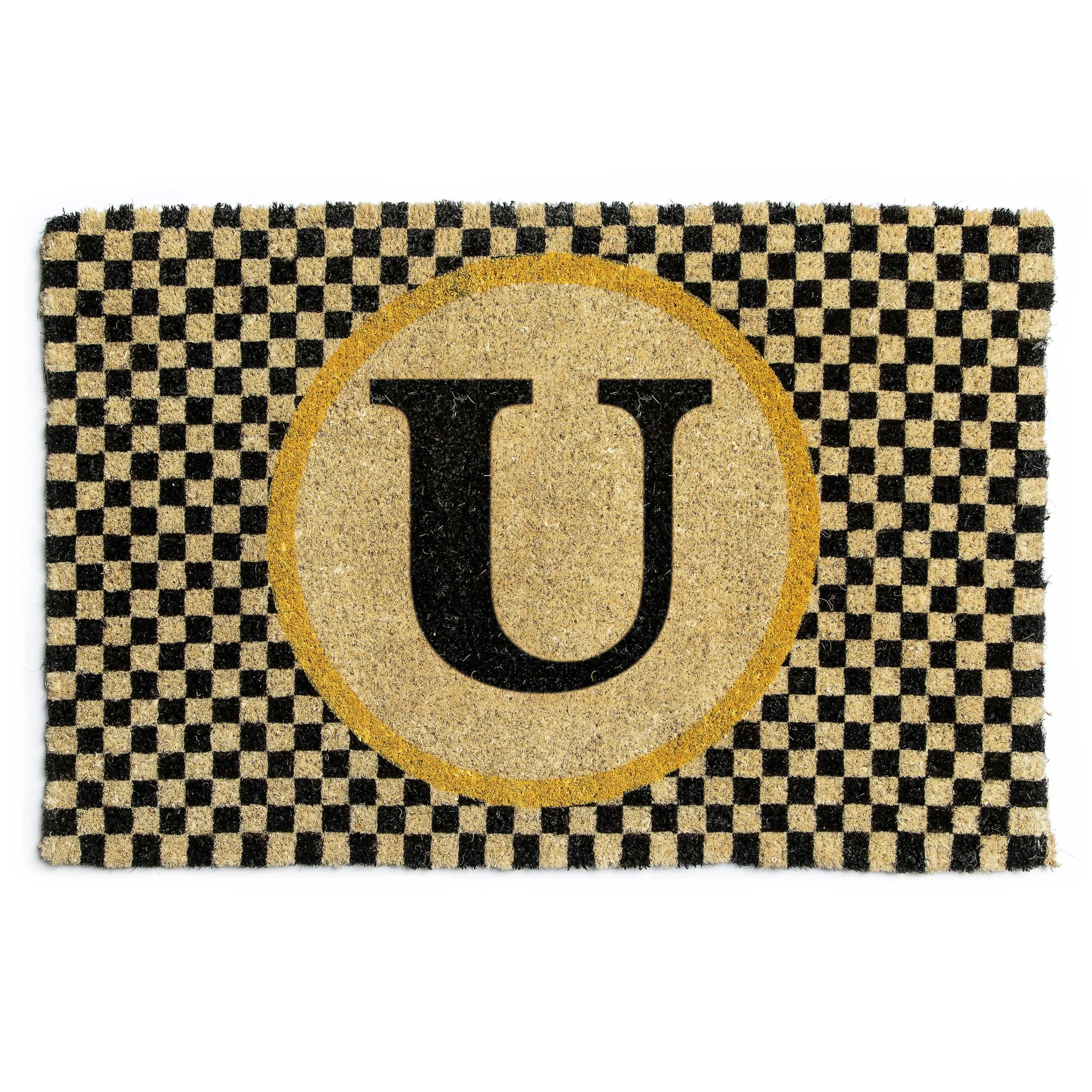 Single Letter Monogrammed Entrance Mat - U|MacKenzie-Childs Online