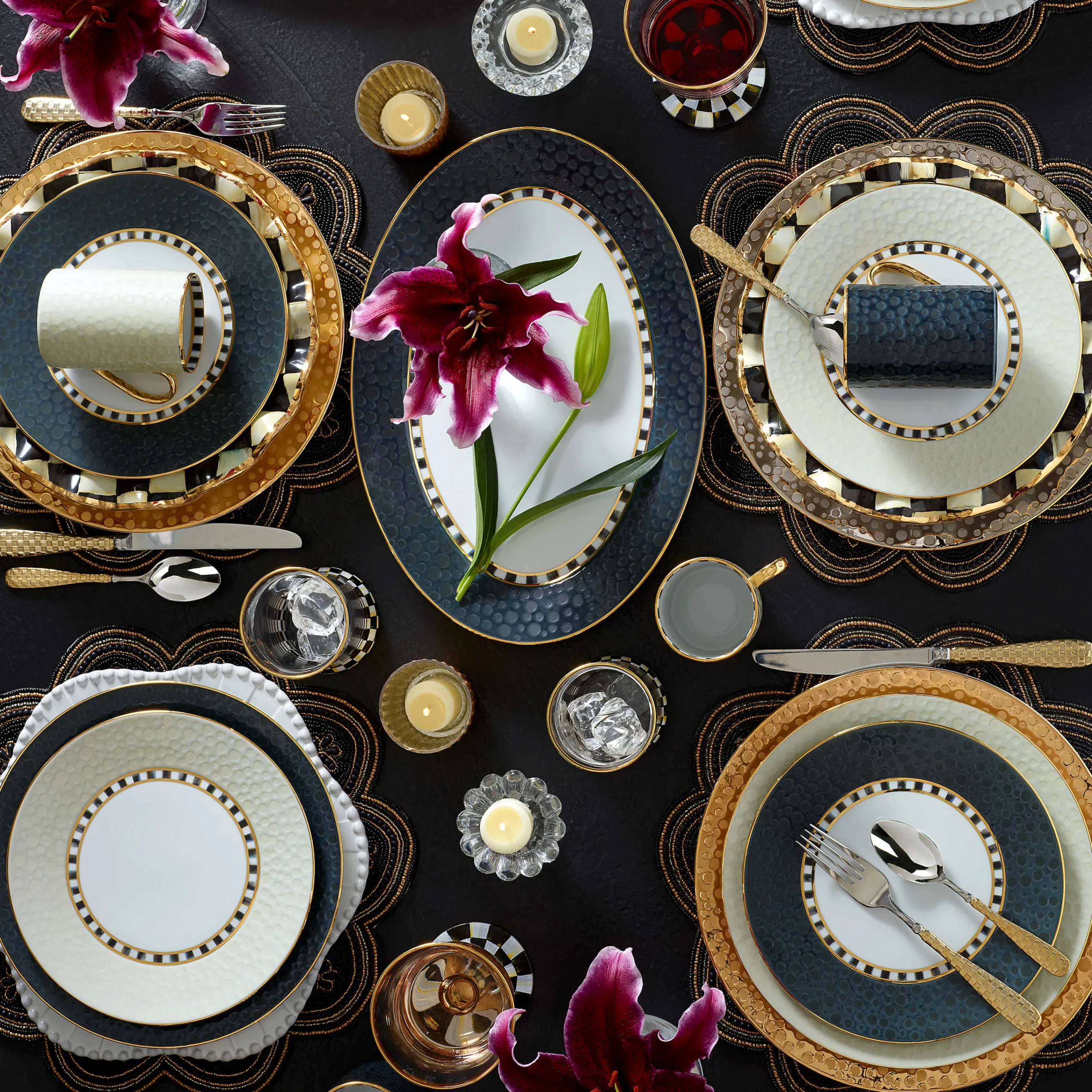 Soho Dinner Plate - Midnight|MacKenzie-Childs Hot