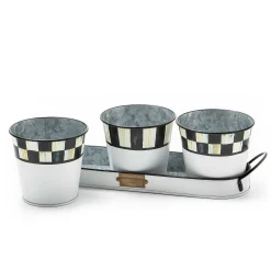 Spectator Galvanized Herb Pots - Set Of 3|MacKenzie-Childs Discount