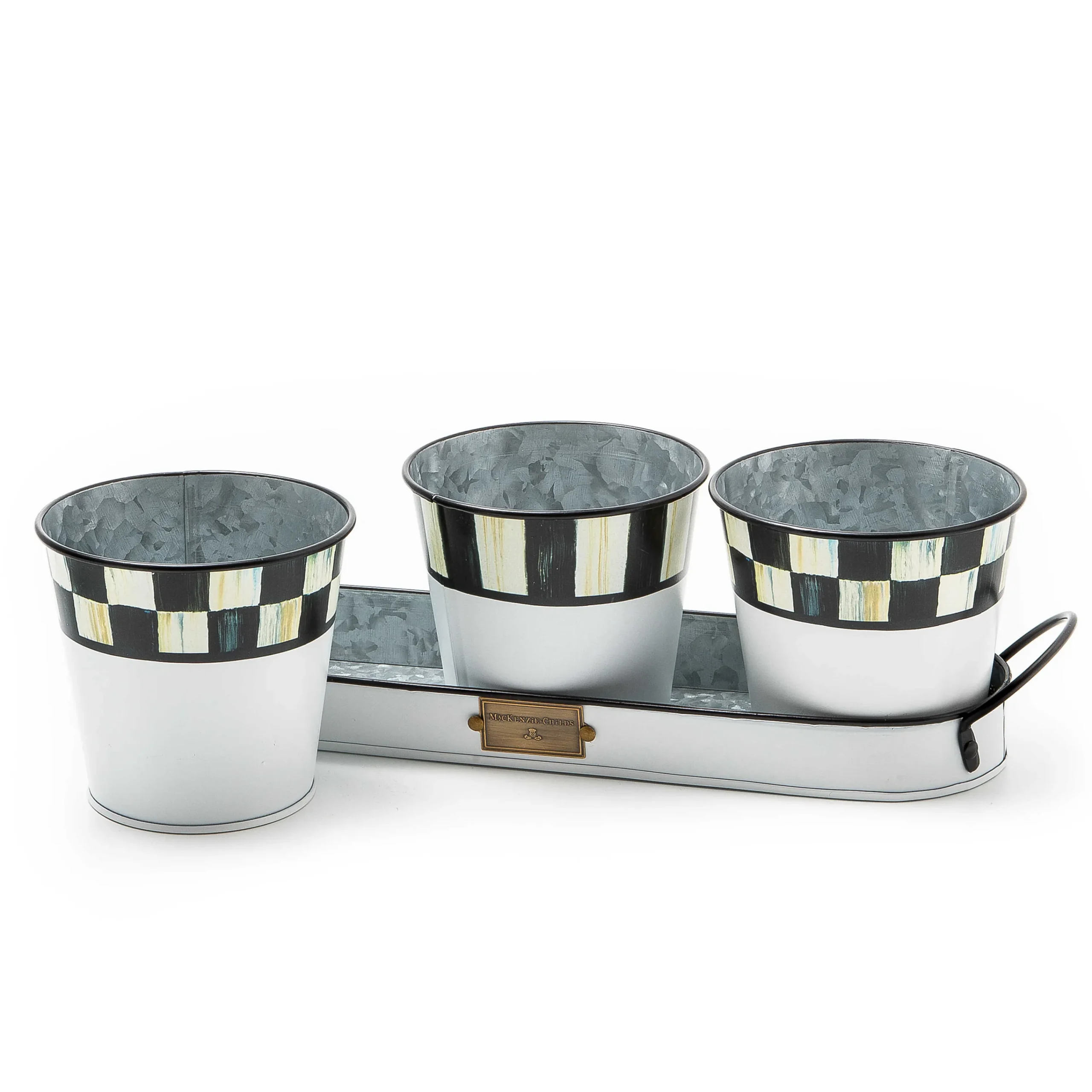 Spectator Galvanized Herb Pots - Set Of 3|MacKenzie-Childs Discount