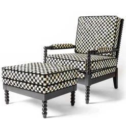 Spindle Check Outdoor Chair|MacKenzie-Childs Best