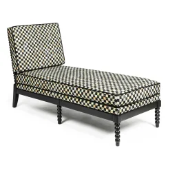 Spindle Check Outdoor Chaise|MacKenzie-Childs New