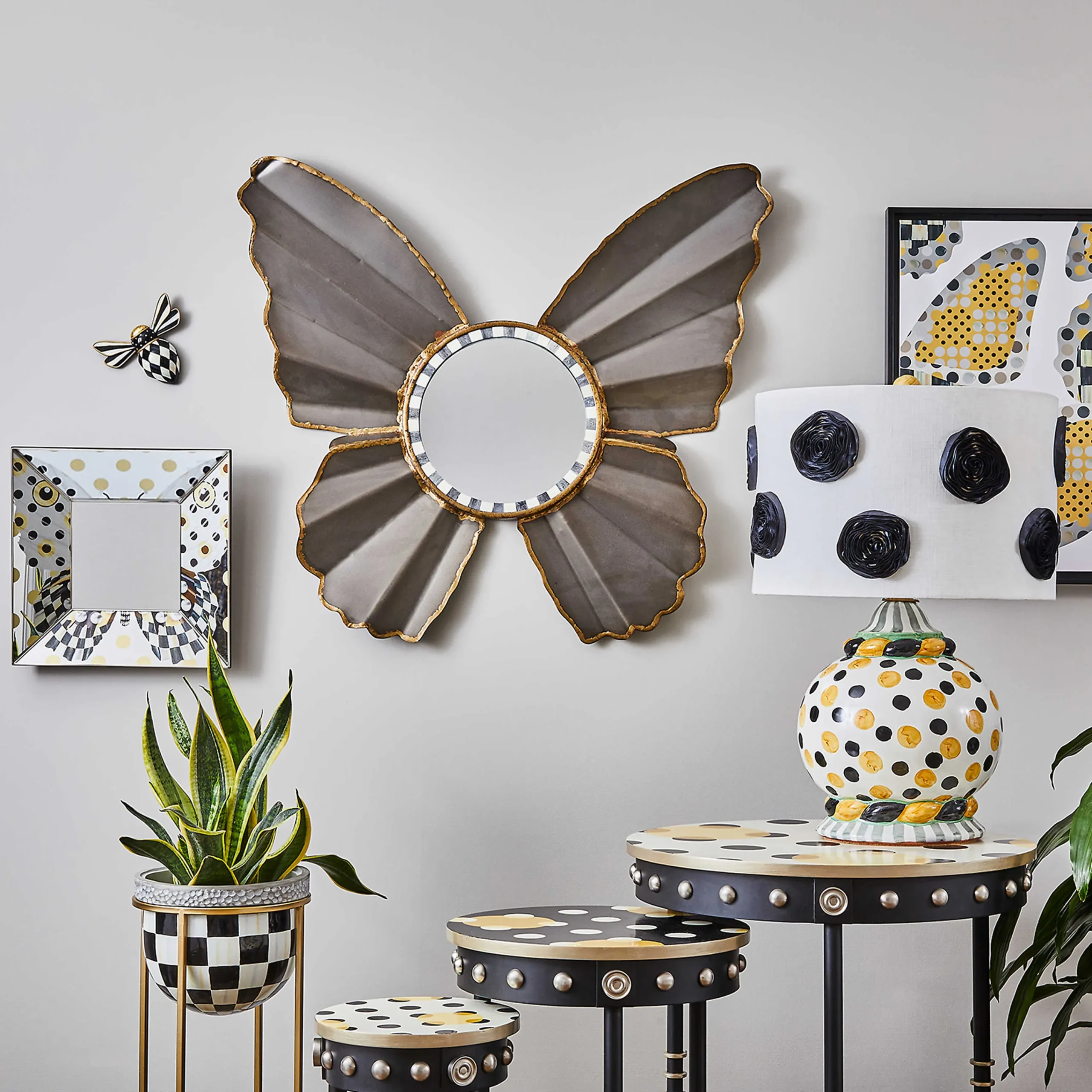 Spot On Square Wall Mirror|MacKenzie-Childs Sale