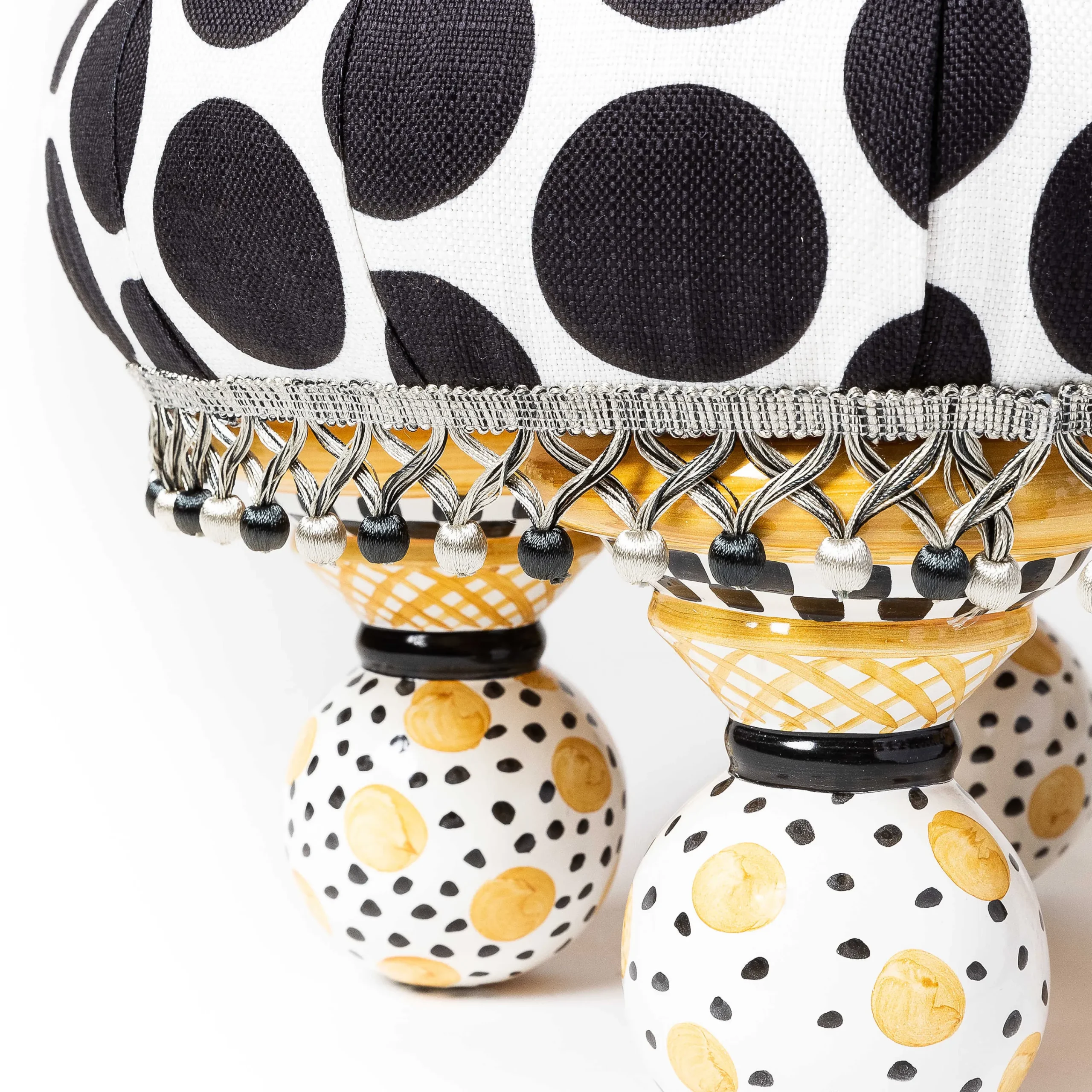 Spot On Tuffet - Black|MacKenzie-Childs Sale