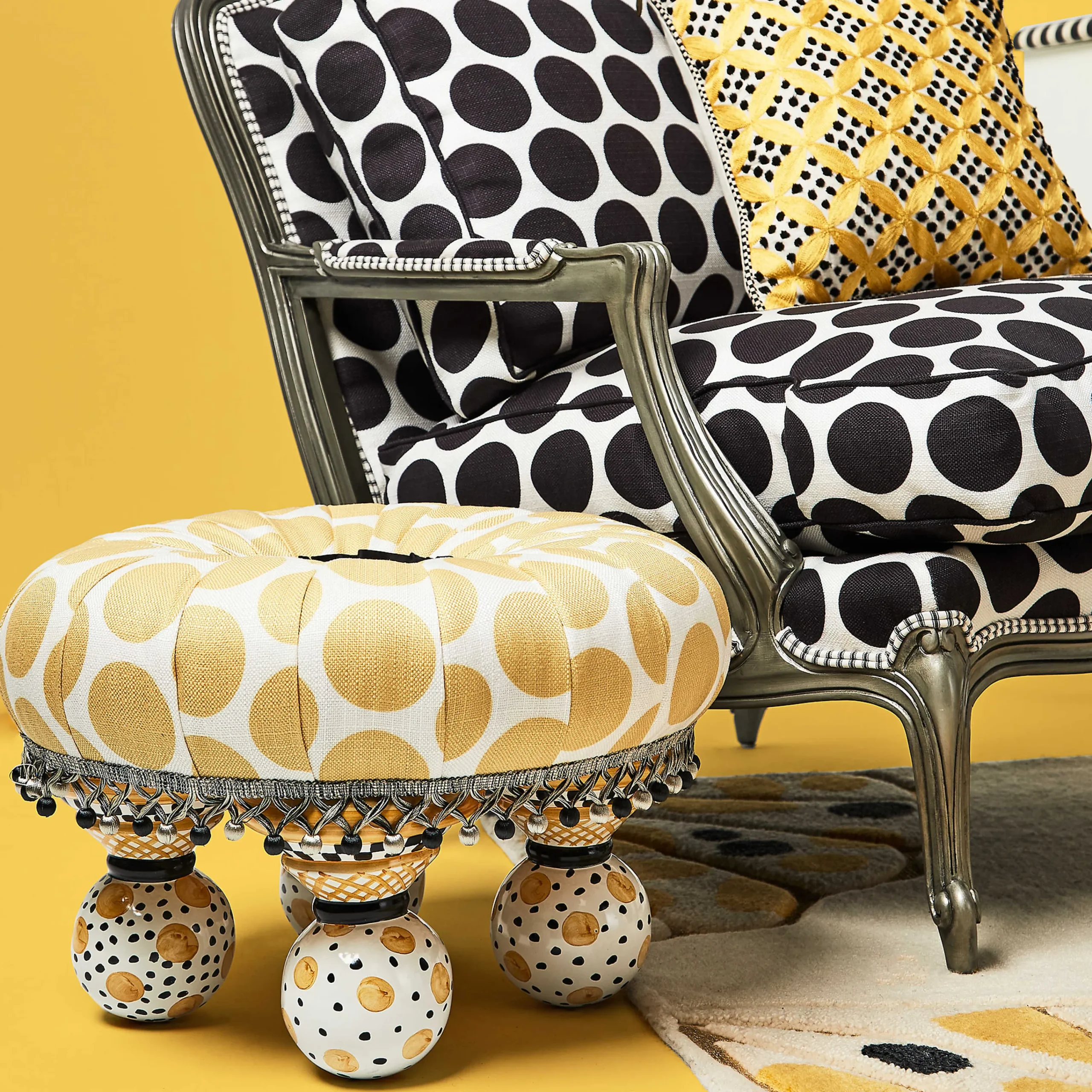 Spot On Tuffet - Buttercup|MacKenzie-Childs