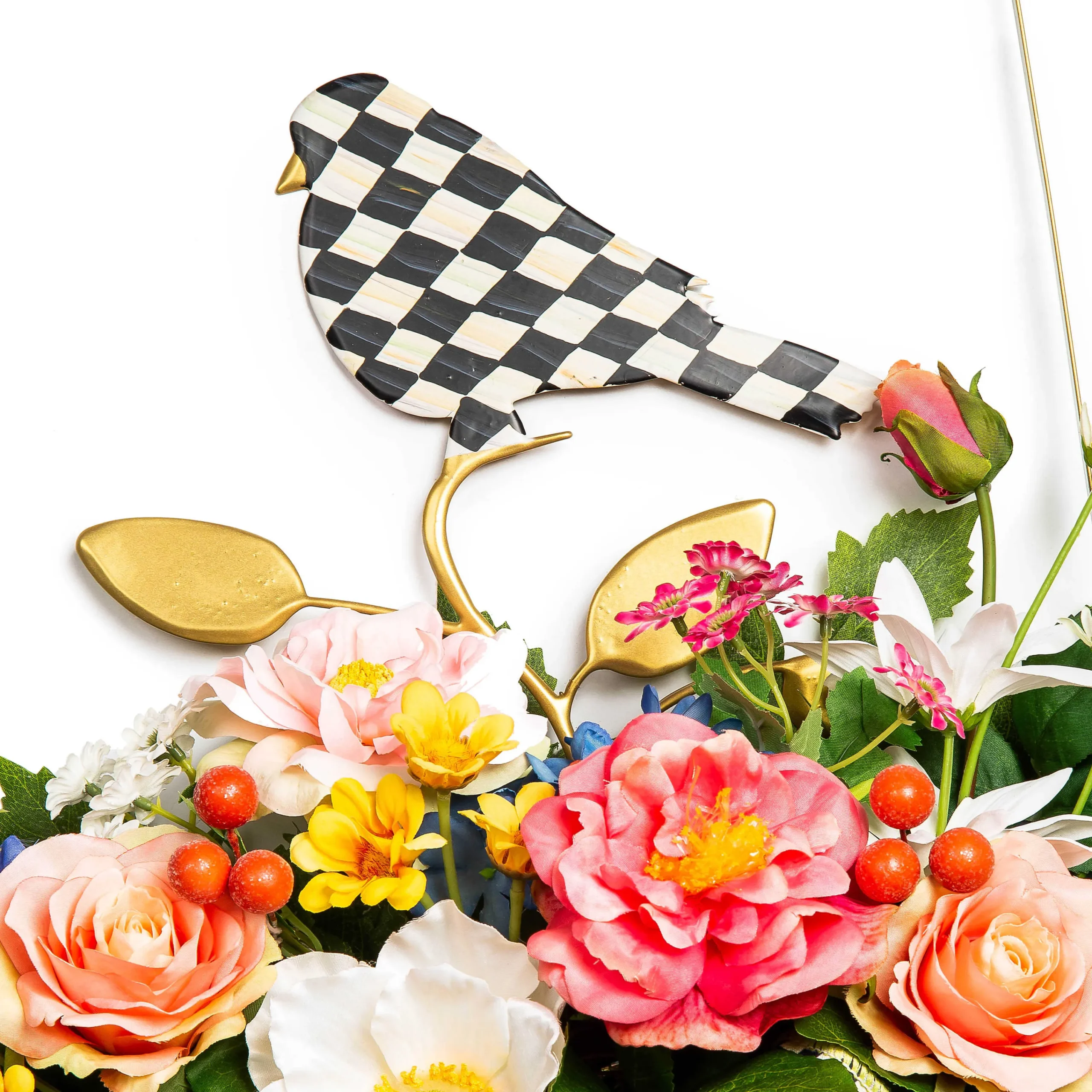 Spring Blooms Bird Arch Wreath|MacKenzie-Childs Outlet